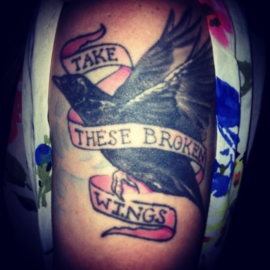 Awesome Beatles "Blackbird" tattoo.