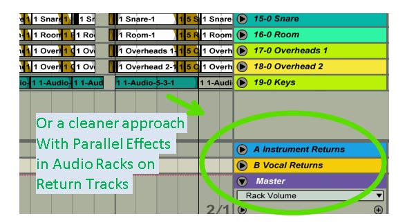 Ableton Vocal Return Tracks Audio Rack